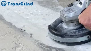 Grinding Concrete Floor with Hand Grinder