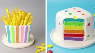 Dice Cake | Awesome Rainbow Cake🎂😋🌈Decorating Ideas | Beautiful Colorful Cake #307