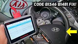 HYUNDAI KIA CODE B1346 B1481 DRIVER AIRBAG RESISTANCE TOO HIGH