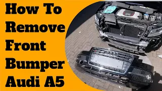 How to Remove the Front Bumper Audi Q5 2015 step by step