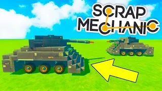 БИТВА НА НАСТОЯЩИХ ТАНКАХ В SCRAP MECHANIC! УГАРНАЯ ТАНКОВАЯ БИТВА В СКРАП МЕХАНИК! (Scrap Mechanic)