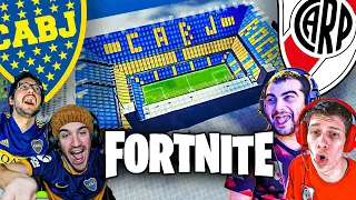 PARTIDO de FUTBOL en la BOMBONERA | FORTNITE con SUSCRIPTORES