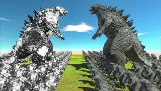 Epic Godzilla Battle | Legendary White Godzilla VS Godzilla 2014 - Animal Revolt Battle Simulator