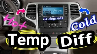 Jeep AC unit temperature cold on one side,hot on the other side