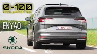 Skoda Enyaq iv 80 (204hp) | 0-100 Acceleration TEST! by Car Spotter Belgium