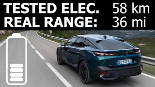 Peugeot 408 HYbrid 225 trip with electric range test: city, highway, real-life mpkWh kWh/100 km PHEV