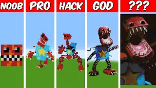 BOXY BOO PROJECT POPPY PLAYTIME Pixel Art Build in Minecraft Noob vs Pro vs Hacker vs God Minecraft