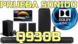 Test soundbar Samsung Q930B Prueba Sonido Dolby Atmos Xbox Series X TCL C825 4k Cómo activar Atmos