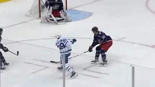 Toronto Maple Leafs' Nick Robertson Rips One-Timer For First Career NHL Goal