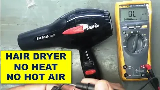 {220} How to Repair Hair Dryer At Home - No Heat