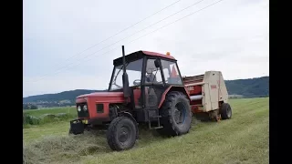 Lisování sena 2017-Zetor+Krone