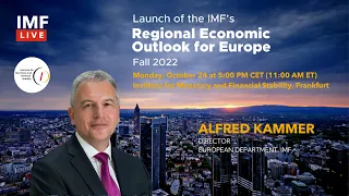 IMF European Regional Economic Outlook for Europe, Fall 2022