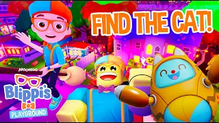 Blippi Finds his Missing Cat in Roblox! Halloween Gaming Videos for Kids