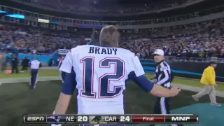 Tom Brady yelling at Refs at the end of the game