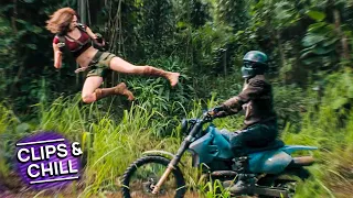 Motorcycle Raid Action Scene | Jumanji: Welcome To The Jungle | Clips & Chill