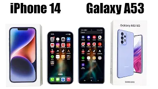 iPhone 14 vs SAMSUNG Galaxy A53 SPEED TEST