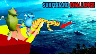 Oggy Surfboard Challenge Game || Full Gameplay With Oggy and Jack Voice