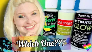 Art Product Review/ Comparison - Glow in the Dark Acrylic Paint