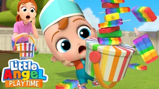 Rainbow Ice Cream Is So So Good! | Color Song | Little Angel Kids Songs