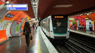 Cab ride of Metro line 9 of Paris (Pont de Sèvres / Montreuil)