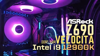 Gaming PC Build Intel i9 12900K ASRock Z690 PG Velocita RX 6700 XT DDR5 Ram | Time lapse | Game Test