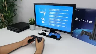 Me Setting up the PS4 for the First Time