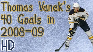 Thomas Vanek's 40 Goals in 2008-09 (HD)