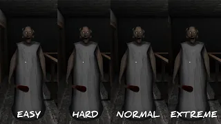 Granny All Difficult Easy vs Normal vs Hard vs Extreme new update version 1.8