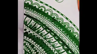 green mandala making