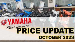 Yamaha Motor Price Update Philippines October 2023 |  Mio I 125 / Aerox / NMAX / Gravis / Fazzio