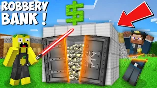 I CAN CUT the STRONGEST DOOR WITH A LIGHTSABER in Minecraft ! NEW WAY TO ROB BANK !