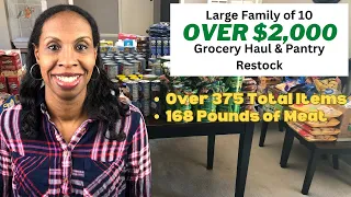 Huge !! $2,200 !! Pantry Restock | Large Family of 10 | Sam's Club and Wal-Mart Grocery Haul