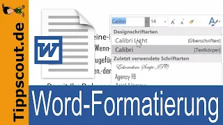 Word Grundlagen: Absatzformatierung und Zeichenformatierung