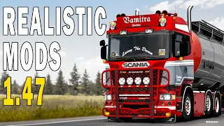 TOP 10 BEST REALISTIC MODS FOR ETS2 1.47 - EURO TRUCK SIMULATOR 2 MODS 2023