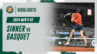 Sinner vs Gasquet Round 2 Highlights | Roland-Garros 2024