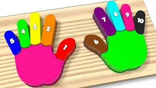 Wooden Colorful Rainbow Hands and Fingers Kids Toys - Toy Learning Video for Toddlers - Kids Toys