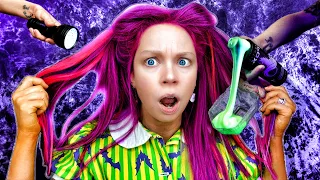 Halloween HAIR Makeover- Dying My Hair/Glow in the Dark HAIR DYE?! - (Vlogoween Day 1)