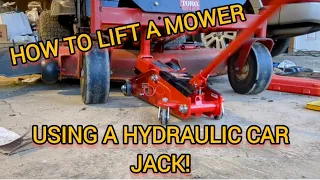 IT'S EASY 🤠 Hydraulic Car Jack Can Lift A Zero Turn Mower ✅