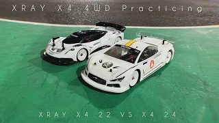 XRAY X4 2022 VS 2024 with HOBBYWING 160a 13.5T Brushless Motor TSW RACING TRACK 天水圍公園遙控車場 Touring