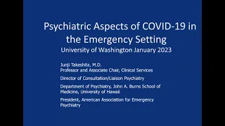 Psychiatric Aspects of COVID-19 in the Emergency Setting