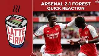 Arsenal 2-1 Nottingham Forest - Quick Reaction