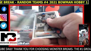 2021 BOWMAN HOBBY 12 BOX CASE BREAK - RANDOM TEAMS #4