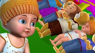 Ten in the Bed Nursery Rhyme | Ten In the Bed Kids' Songs - 3D Nursery Rhymes for Children