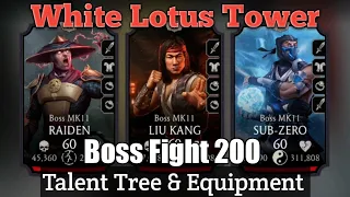 Mortal Kombat White Lotus Tower Final Boss Fight 200 | Talent Tree & Equipment