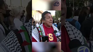 USC father supports daughter at pro-Palestinian demonstration