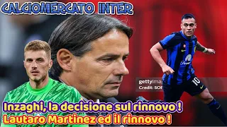 CALCIOMERCATO INTER: Inzaghi, la decisione sul rinnovo ! Lautaro Martinez ed il rinnovo !