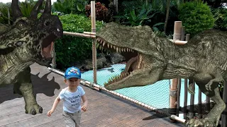 Dinosaurs Life Size Jurassic World | Learn Dinosaurs for Kids | Lion Country Safari Amusement Park