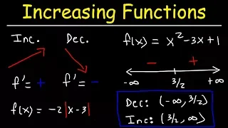 Increasing and Decreasing Functions - Calculus