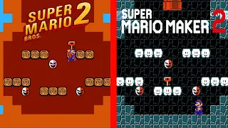 Recreating Super Mario Bros. 2's 1-2 in Super Mario Maker 2 (SMB Style)