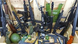 Army Weapon Armory! Realistic Toy Rifles and Military Equipment